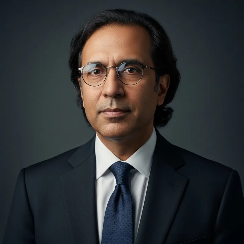 Stylish South Asian Man in Elegant Black Suit