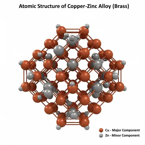 Alloy Structure Diagram with Copper and Zinc