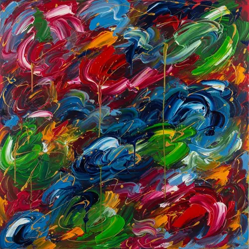 Vibrant Colors Chaos - Abstract Artwork