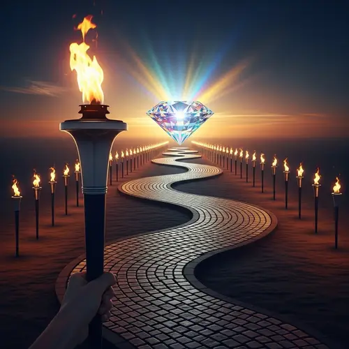 Pathway of Illumination: Jubilee Celebration with Shimmering Diamond