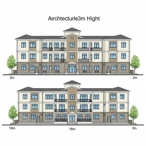 Two-Story Dormitory Building Design | 18m x 18m | 3m Height