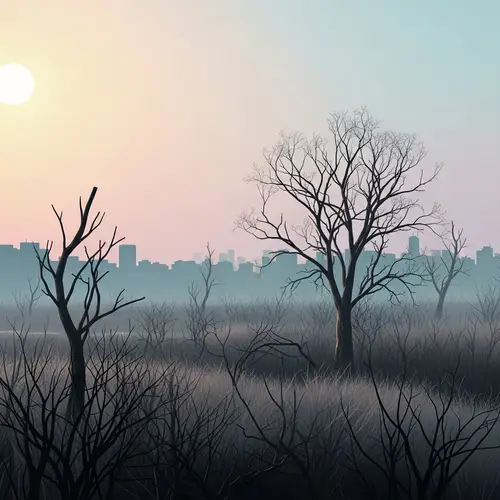 Impactful Visual Representation of Drought Effects | Cityscape Scene