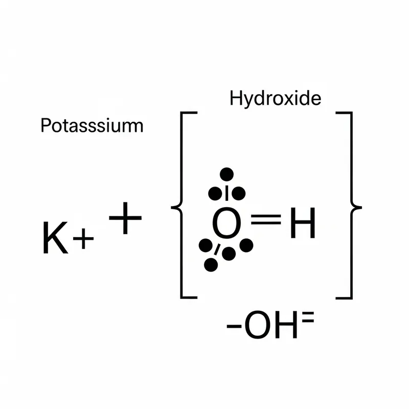 Lewis Structure of KOH: Atomic Symbols & Charges