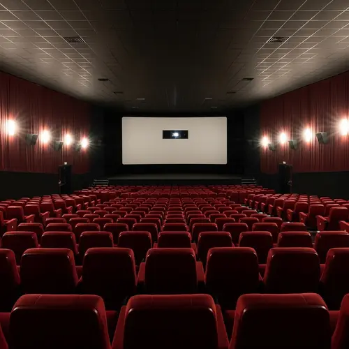 Empty Movie Theater Atmosphere | Plush Seats | Dim Lighting