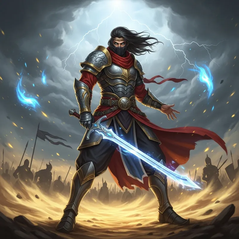 Courageous Arabian Warrior in Awe-Inspiring Battle