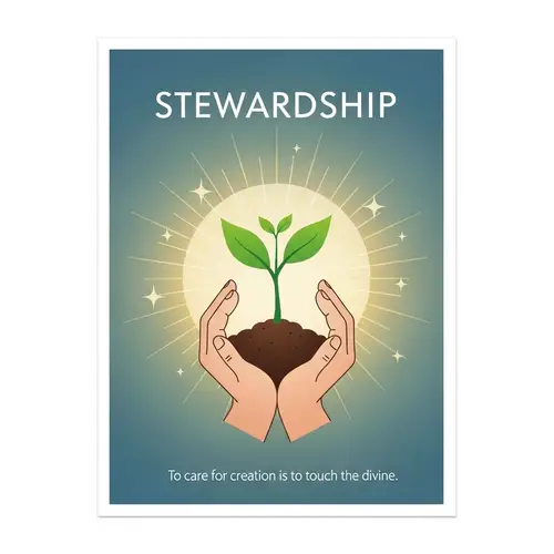 Stewardship Symbol Poster | Spiritual Element Design