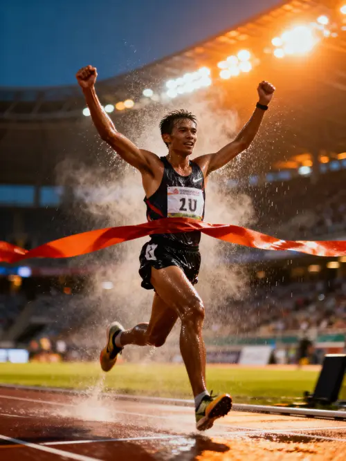 Marathon Runner Finishing Strong | Motion Blur Capture