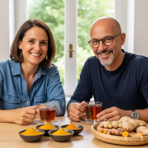 Herbal Tea Moments: Italian Couple Enjoys Nature's Gifts