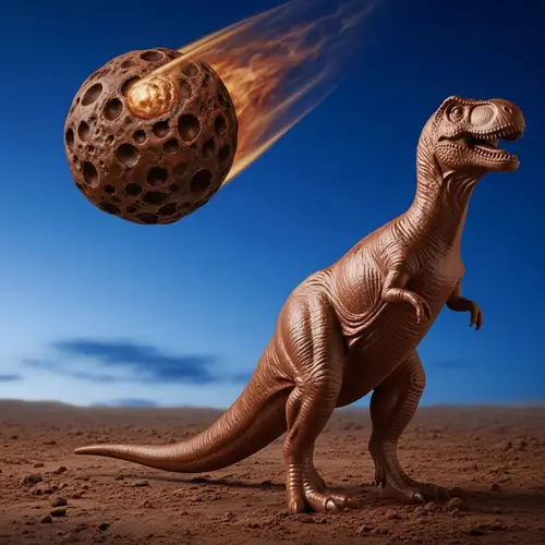 Chocolate Meteorite Transforming into a Dinosaur