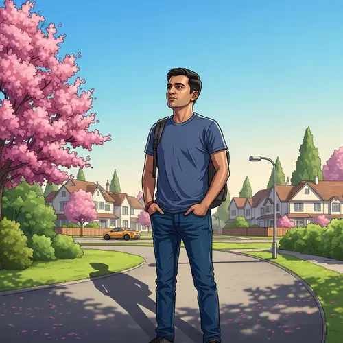 South Asian Adult Male in Casual Attire | Urban Setting