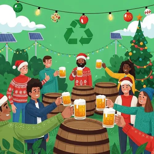 Sustainable Christmas Celebration on Eco-Friendly Green Planet