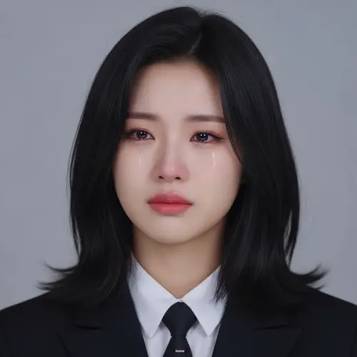 Emotional Asian Woman Crying | Urban Chic & K-Pop Style