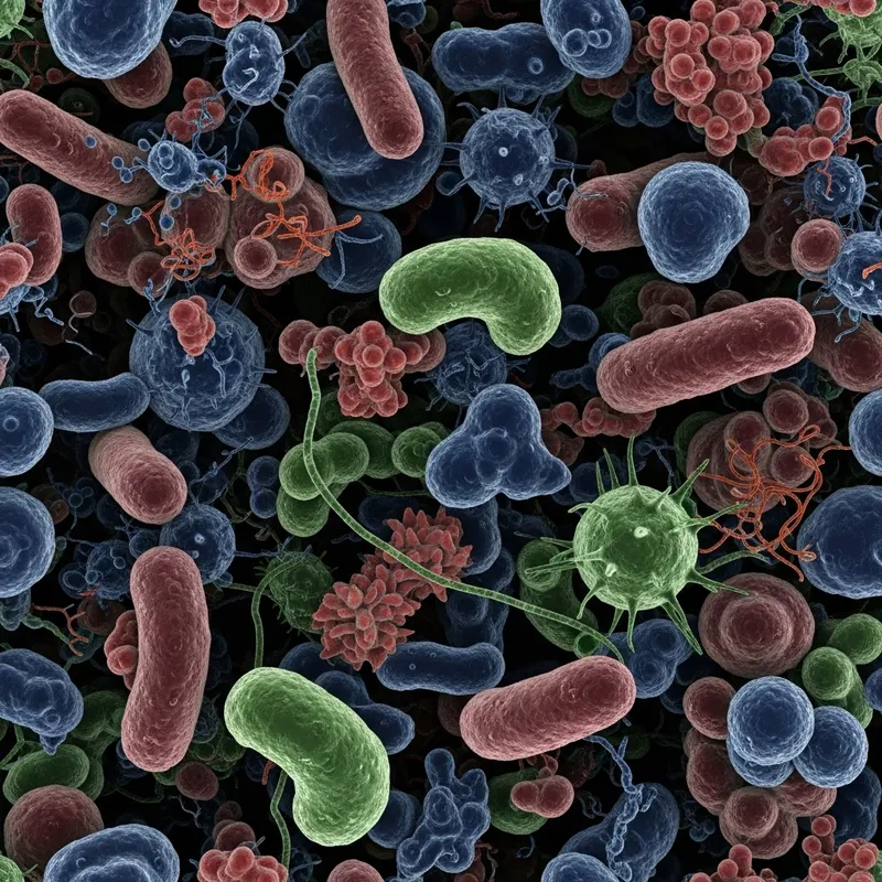 Abstract Microbiota Visualization | Unique Microbial Image