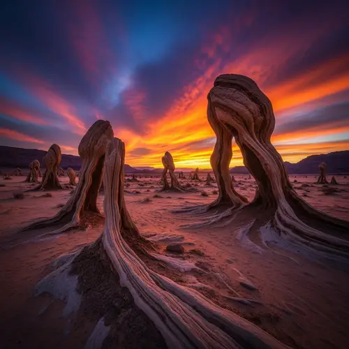 Surreal Desert Landscape at Sunset | Dreamlike Art