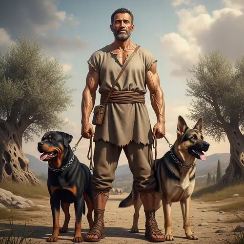 Saint Lazarus with Strong Muscles and Guardian Dogs