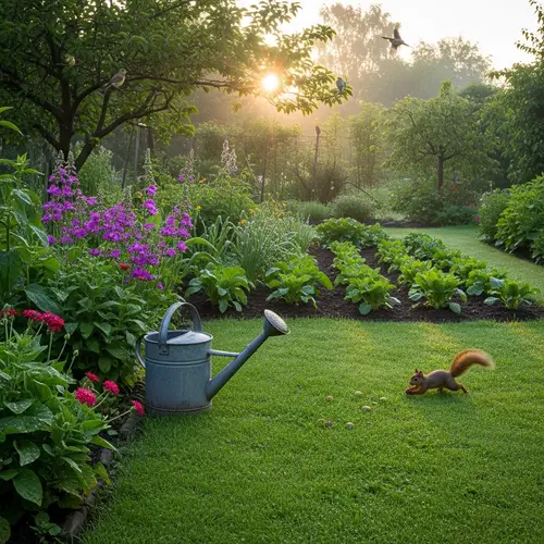 Orto: Lush Green Garden in Morning Light