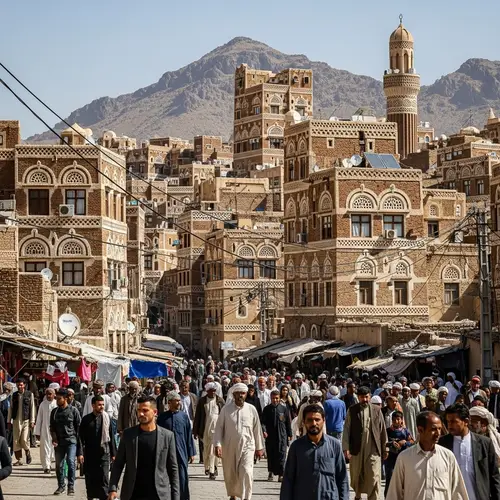 Ancient Cityscape of Sana'a, Yemen | Historic & Contemporary Charm
