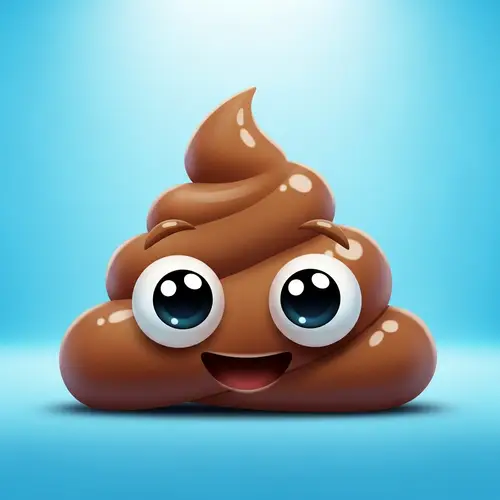 Funny Poop Emoji with Eyes