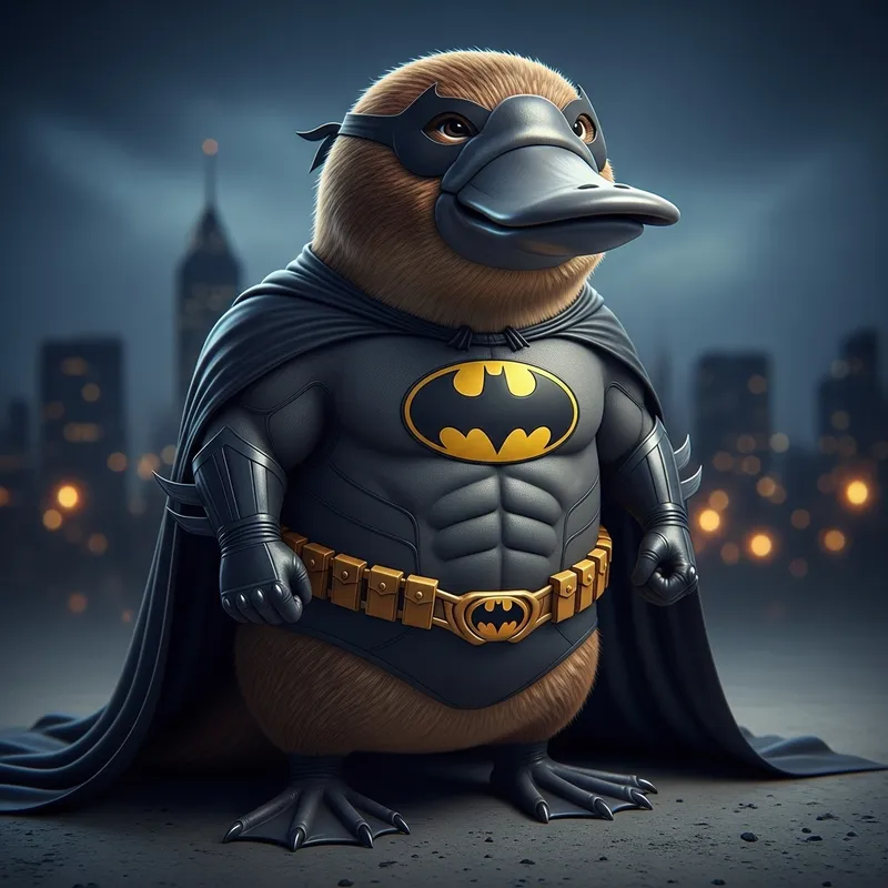 Platypus Batman - Gotham City Superhero Platypus Batman - Gotham City Superhero