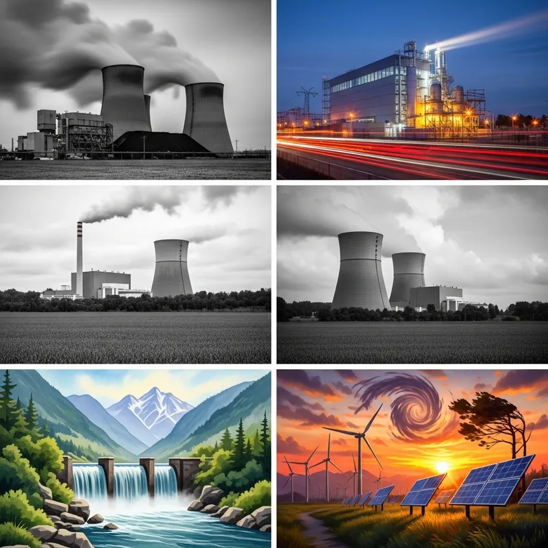 Industrial Energy Scenes | Power Plants Captured in Various Landscapes