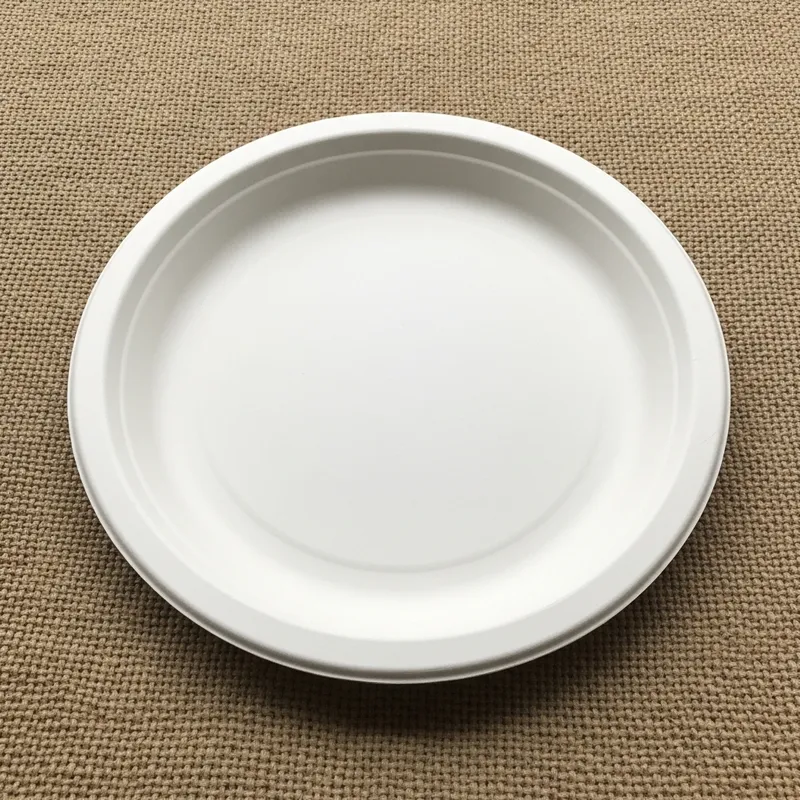 White Bagasse Plate - Sustainable & Eco-Friendly