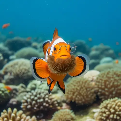 Clownfish with Beard and Glasses