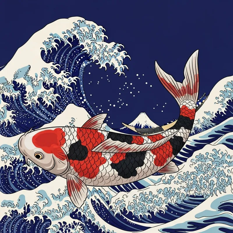 Japanese Fish in Serene Ocean