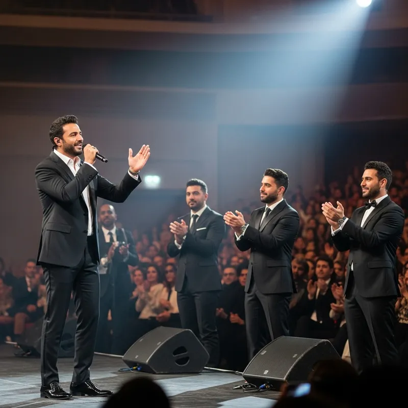 Middle-Eastern Singer Enthralls Audience on Stage | Live Performance