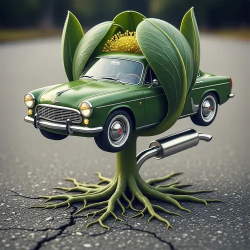 Realistic Flower Bud Shaped Like Automobile