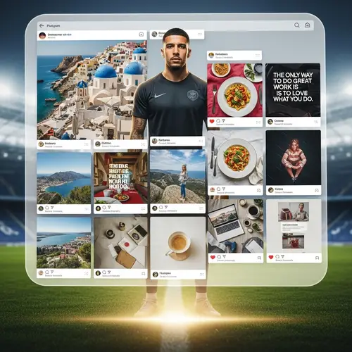 Male Footballer Social Media: Travel, Food & Quotes