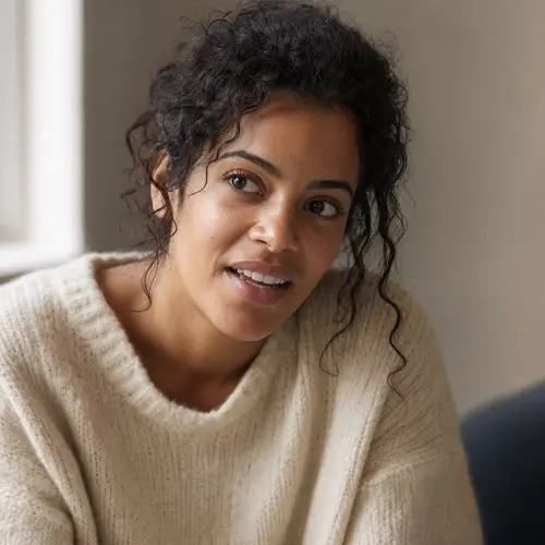 Natural Portrait of a Young Woman in Warm Tones