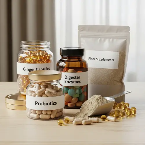 Top Digestive Health Supplements: Probiotics, Enzymes, Fiber & Ginger Capsules