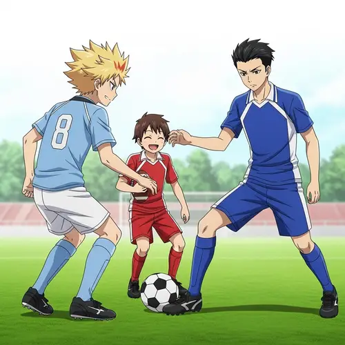 Inazuma Eleven: Axel Blaze, Canon Evans, and Jude Sharp