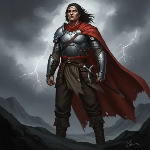 Stoic and Powerful Figure | Strength in Demeanor and Posture