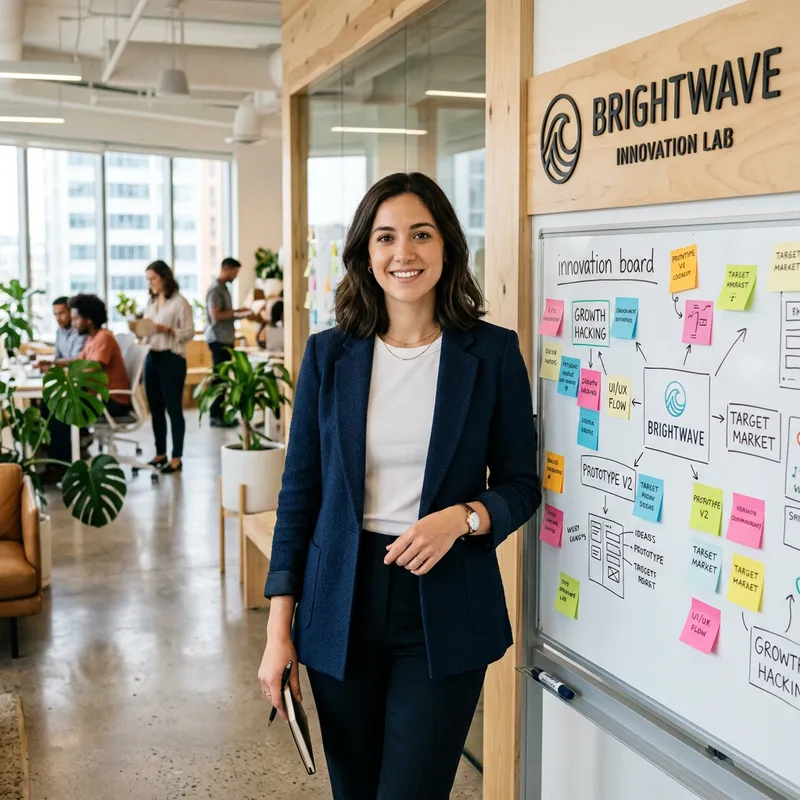 Confident Entrepreneur Portrait in Modern Workspace