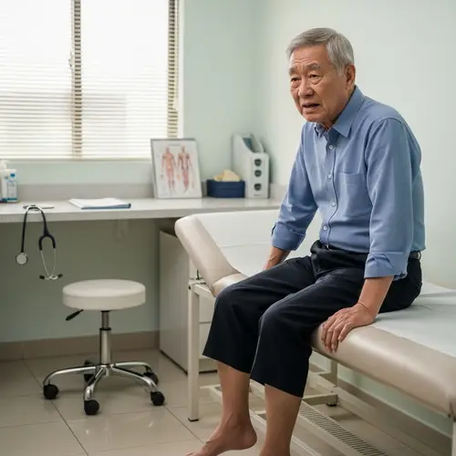 70-Year-Old Man with Swollen Legs in Doctor's Office