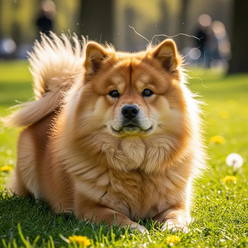 Chubby Dog Basking in Sunlight