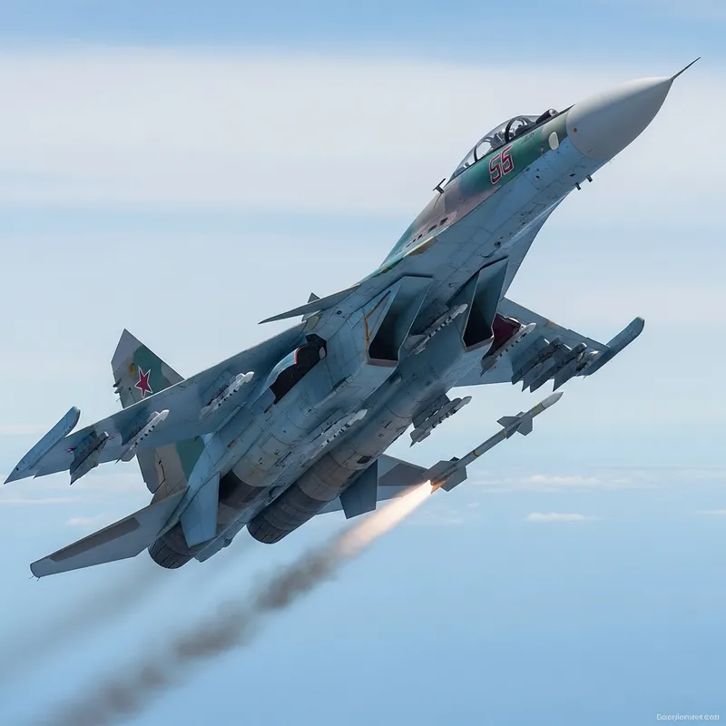 Su-47 Berkut Firing Missile | Advanced Aerodynamics