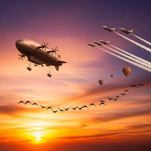 Sky Flying Scene - Sky Objects View