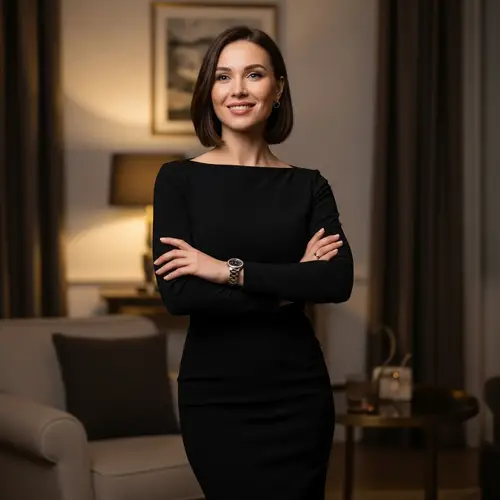 Elegant and Confident Woman in Black Outfit