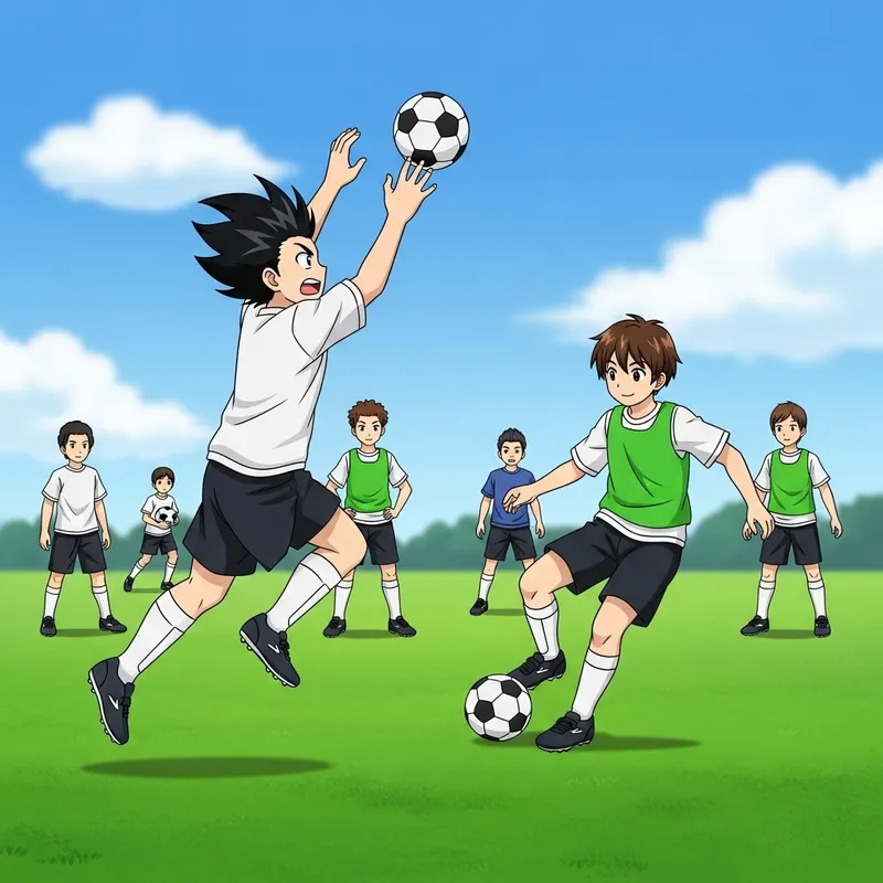 Inazuma Eleven Training Session for Skilled Soccer Players