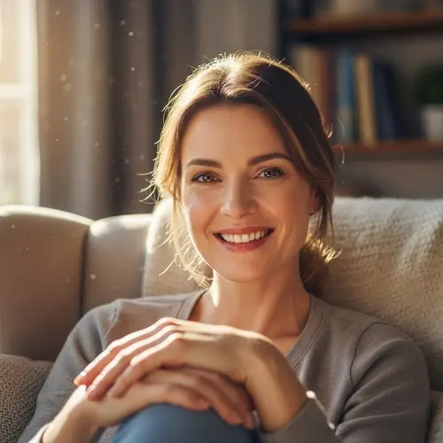Portrait of a Warm and Inviting Woman | Caring Mother with Radiant Smile
