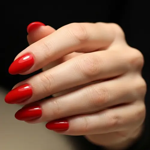 Elegant Red Manicure: Perfectly Groomed Hand