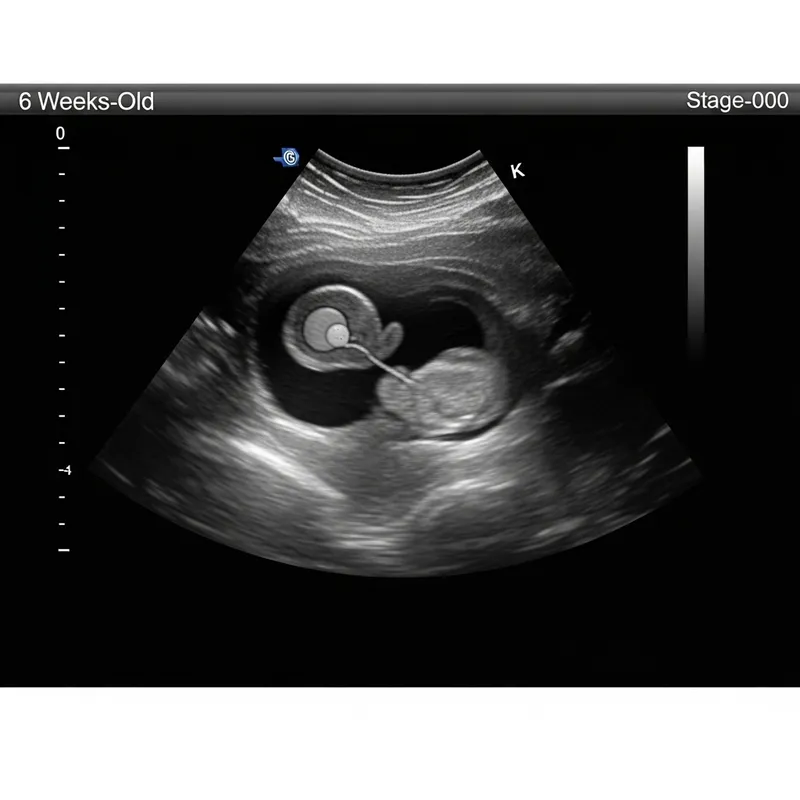 6 Weeks Old Ultrasound: Embryonic Development in Uterus Visualized