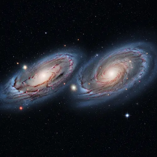 Spiral Milky Way and Andromeda Galaxy Illustration