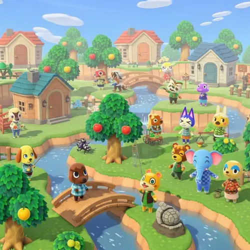 Animal Crossing Inspired Idyllic Landscape | Rural Life Simulation