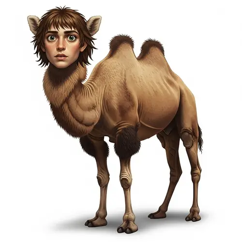 Unique Camel-Human Creature Imagery