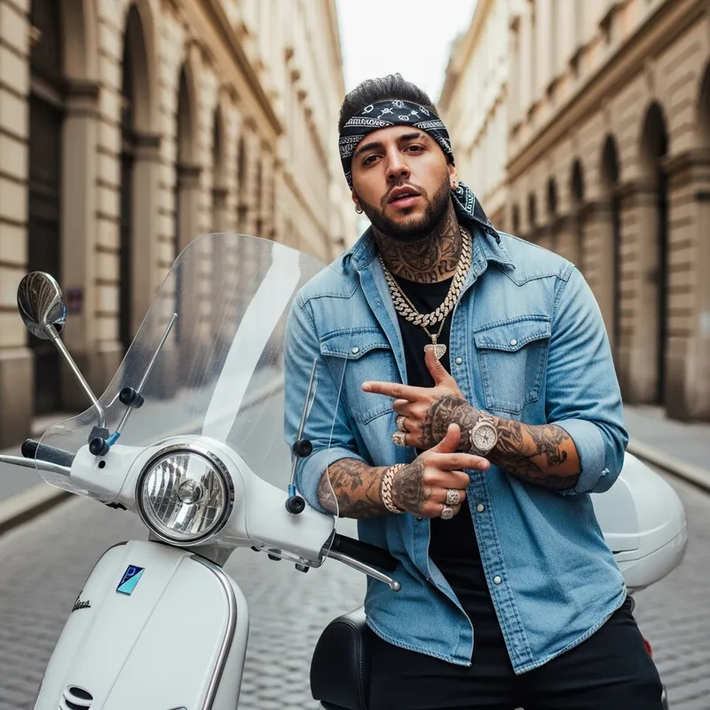 Milanese Criminal Rapper | Edgy & Charismatic Style