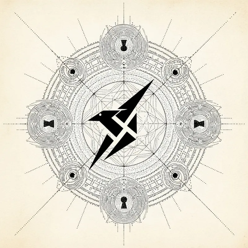 Intricate Dotwork Tattoo Design for Mystery Lovers