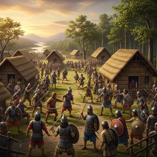 Pre-Colonial Visayan Village War Scene